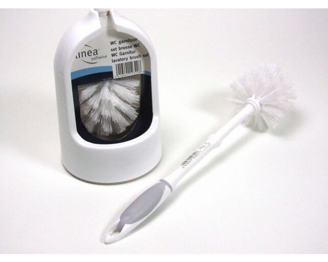 Ensemble de toilette Linea Softwise : Brosse WC avec support
