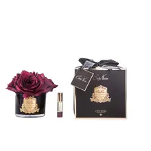 Enkele roos Karmijnrood Zwart Glas