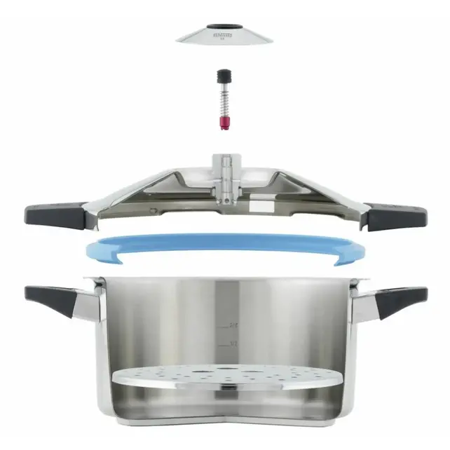 Kuhn Rikon Pressure Cooker DUROMATIC® INOX Model met Zijgrepen