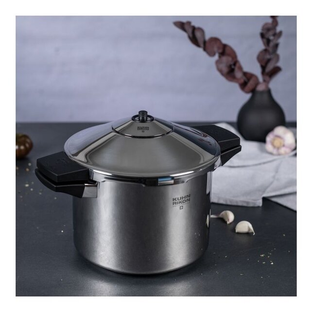 Kuhn Rikon Pressure Cooker DUROMATIC® INOX Model met Zijgrepen
