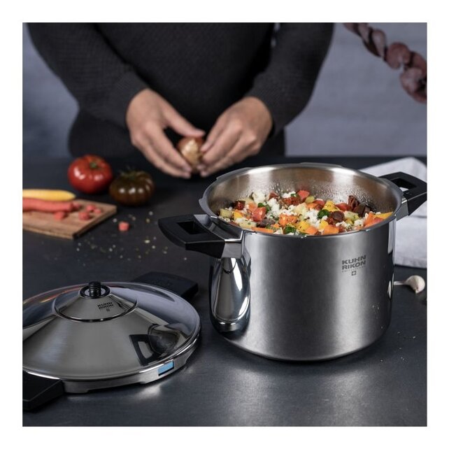 Kuhn Rikon Pressure Cooker DUROMATIC® INOX Model met Zijgrepen