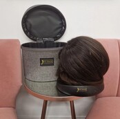 Tête de voyage pour perruque avec boîte de rangement, légère pour le voyage