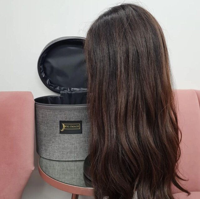 Tête de voyage pour perruque avec boîte de rangement, légère pour le voyage