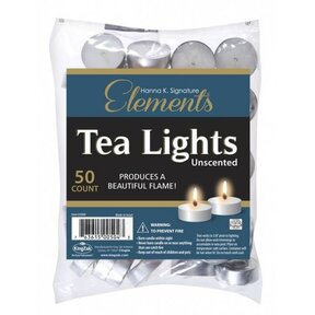 Unscented Tea Lights - 50 Pcs