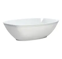 Premium Heavy Weight Plastic Luau White  Serving Bowl