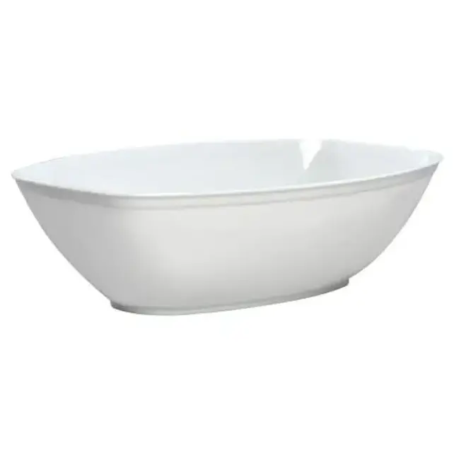 Premium Heavy Weight Plastic Luau White  Serving Bowl
