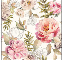 Serviettes Ambiente Pivoines Composition Cream Mix