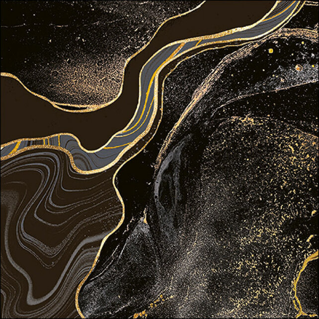 Serviettes Ambiente Marbre Noir Mix