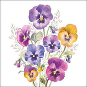 Ambiente Napkins Pansies  Mix