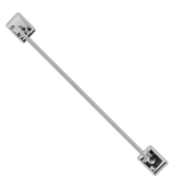 Decko Chrome Shower Curtain Rail 45 cm