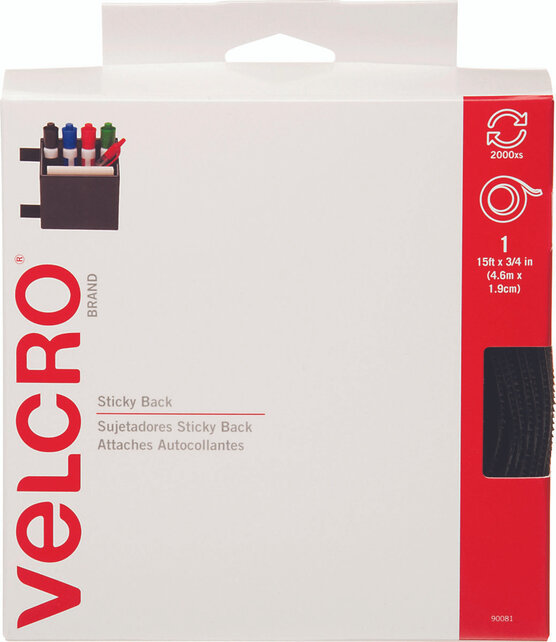 Rouleau Velcro-3/4"X 5 Vg - Noir