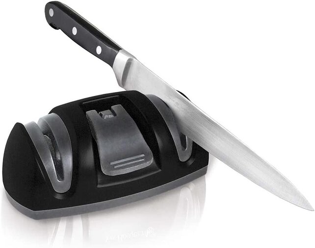 Nerthus Double Knife Sharpener for Steel and Ceramic Knives