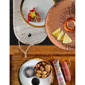 Godinger Terre D'or 4 Piece Dinner Set, Service For 1  -  White and Gold Dinnerset