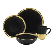 Godinger Serviesset Goud Onyx 4-delig , Servies voor 1