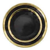 Godinger Dinnerware Set Gold Onyx 4 Piece, Service For 1