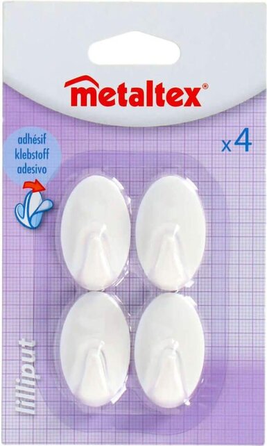 Metaltex Lot de 4 Crochets Liliput - Autocollants