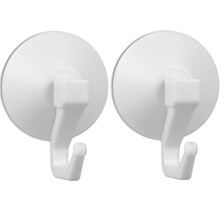Metaltex Hooks With Suction Cup 2 Pieces White