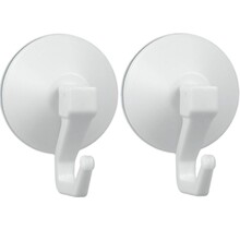 Metaltex Hooks With Suction Cup 2 Pieces White