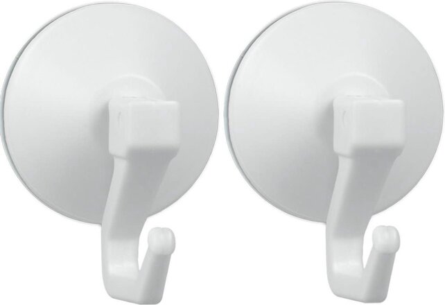 Metaltex Haken Met Zuignap 2 Stuks Wit