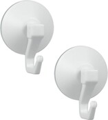 Metaltex Haken mit Saugnapf 2 Stück Weiß