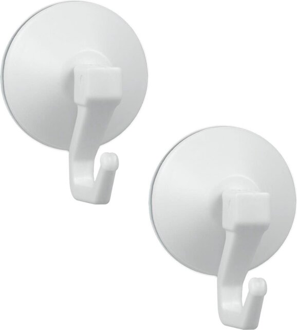 Metaltex Haken mit Saugnapf 2 Stück Weiß