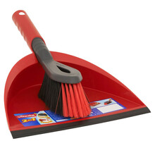 Vileda Dustpan and Brush Set - Red, Black