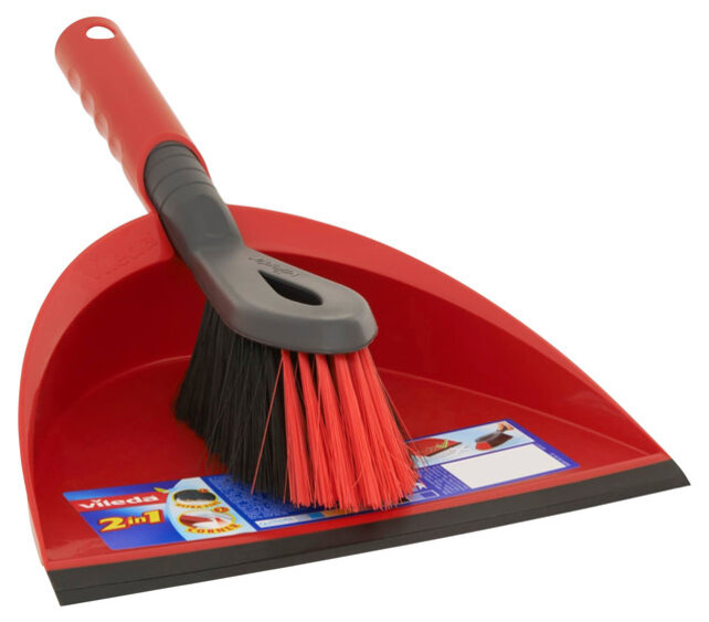 Stoffer en Blik Vileda Set Handy Rood, Zwart