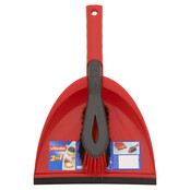 Vileda Dustpan and Brush Set - Red, Black