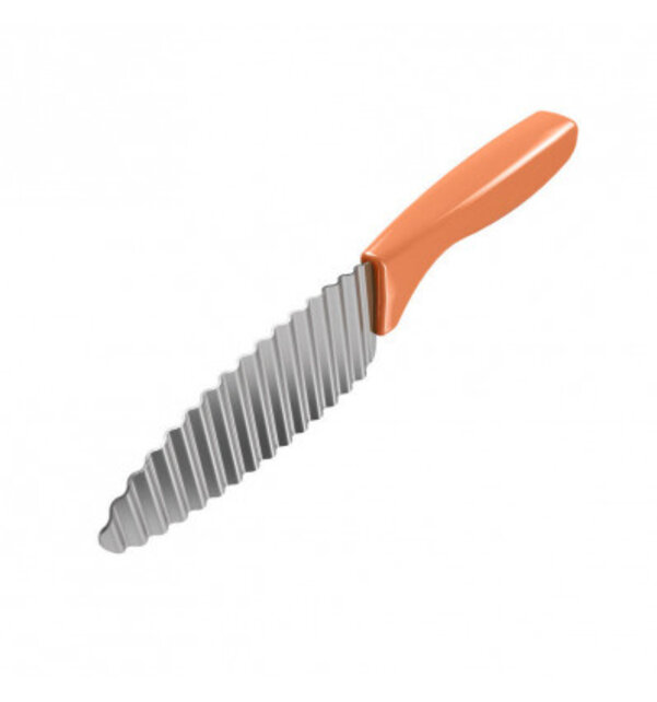Metaltex Couteau de décoration Dekofood 21 cm Acier inoxydable Orange/argent