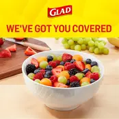Glad Cling 'N Seal Film Plastique Transparent - 63M x 29,5 cm - 18,5 m²