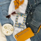 Greenleaf Grand sachet parfumé en daim indigo