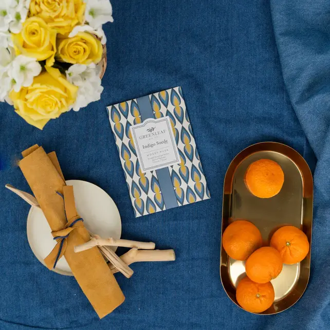 Greenleaf Indigo Suede Groot Geurzak