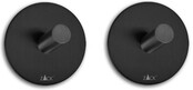 ZACK Duplo Handtuchhaken Rund Ø 4,5 cm (2er-Set) Schwarz