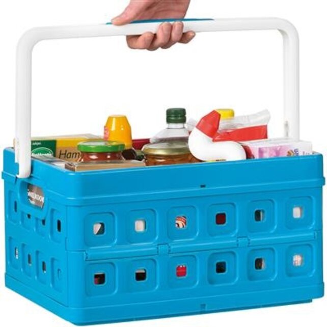 Sunware Quadratische Faltbox mit Griff 24L blau