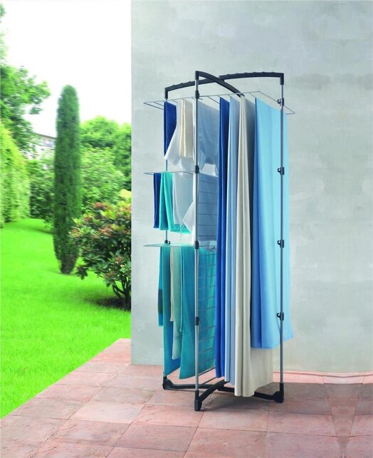 Metaltex Drying rack Tomado Tec Fortino 4 -layer 33M - silver/grey