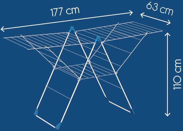 Metaltex Tomado Vento Droogrek 30M Zwart