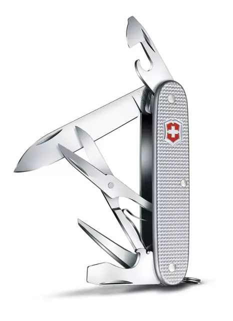 Victorinox Pioneer X Zwitsers Zakmes 9 Functies Zilver Alox