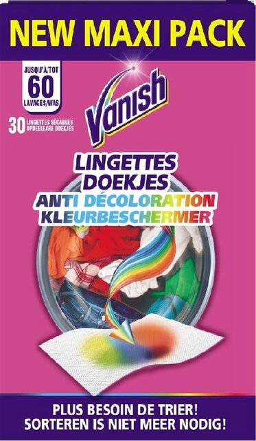 Vanish Farbschutztücher Maxi Pack - 30 Stück Colour Guard Wipes