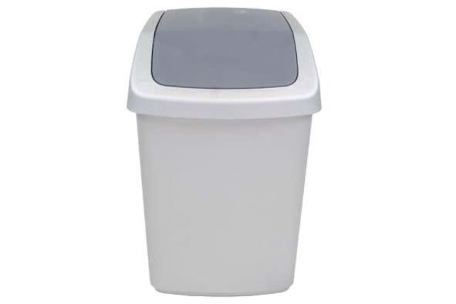 Curver Swing Bin 10 L - Argent/Anthracite - Plastique