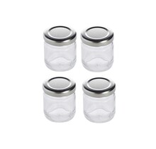 Cosy & Trendy Jam Jar With Lid (Transparent Glass) 50ml - 4 Pieces