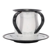 Kosher Cook White Marable Wash Cup With Tray Style #167