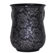 Tasse à Laver Inox - Fleurs Argentées