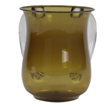 A&M Acrylic Wash Cup Gold With Clear Handles 13cm