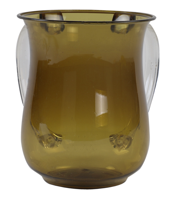 A&M Acryl-Waschtasse Gold mit klaren Griffen 13cm