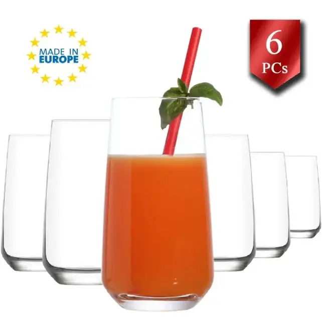 LAV Long Drinking Glasses 480 cc - 6 Pieces