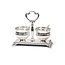 A&M Silver Plated Double Salt Holder Beaded Design