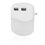 Smartwares ISL-60026 Nachtlamp - Wit - 2 USB poorten - Telefoon opladen