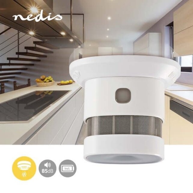 Nedis 40WT Smoke Detector Lifespan 10 Years - Small Model