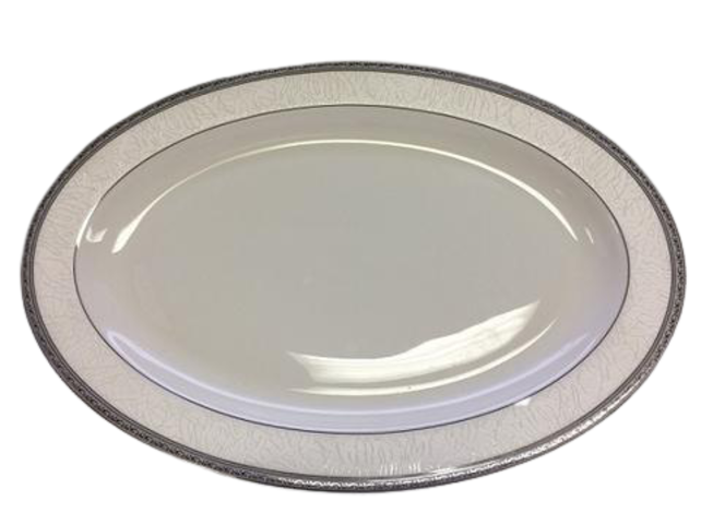 Grand Plat Ovale Brillant Impérial Platine