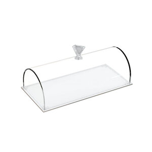 Acryl taartvitrine, rechthoekig taartblad, multifunctionele
